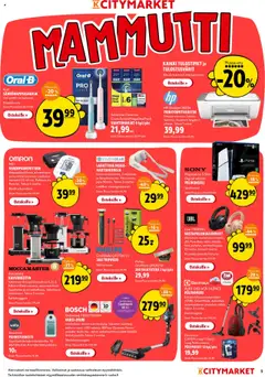 K-Citymarket-mainoslehti voimassa 09.10.2025 alkaen | Sivu: 9 | Tuotteet: Vastamelukuulokkeet, Sähköhammasharja, Monitoimitulostin, Trimmeri