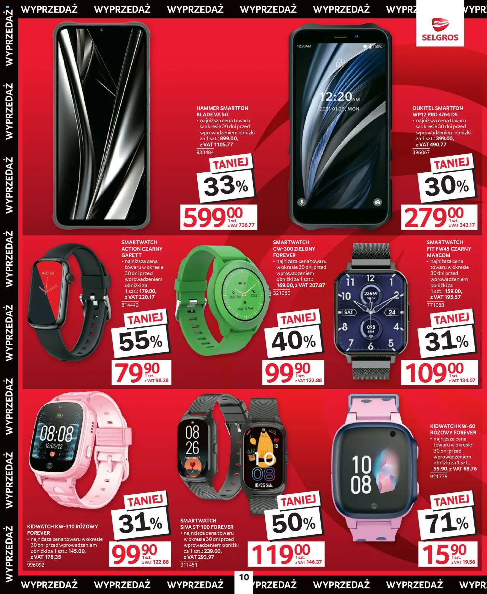 Selgros cash&carry Gazetka - Świąteczna Wyprzedaż od 08.01.2026 | Strona: 10 | Produkty: Smartfon, Smartwatch