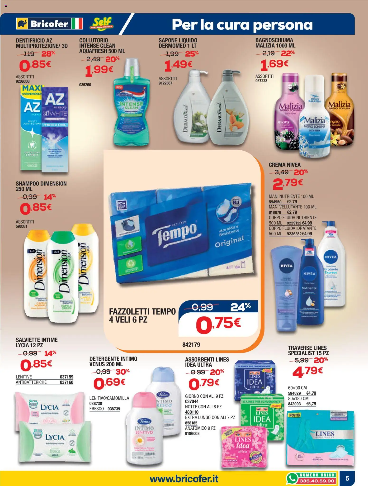 Volantino Bricofer del 15.01.2026 | Pagina: 13 | Prodotti: Collutorio, Detergente intimo, Intimo, Bagno