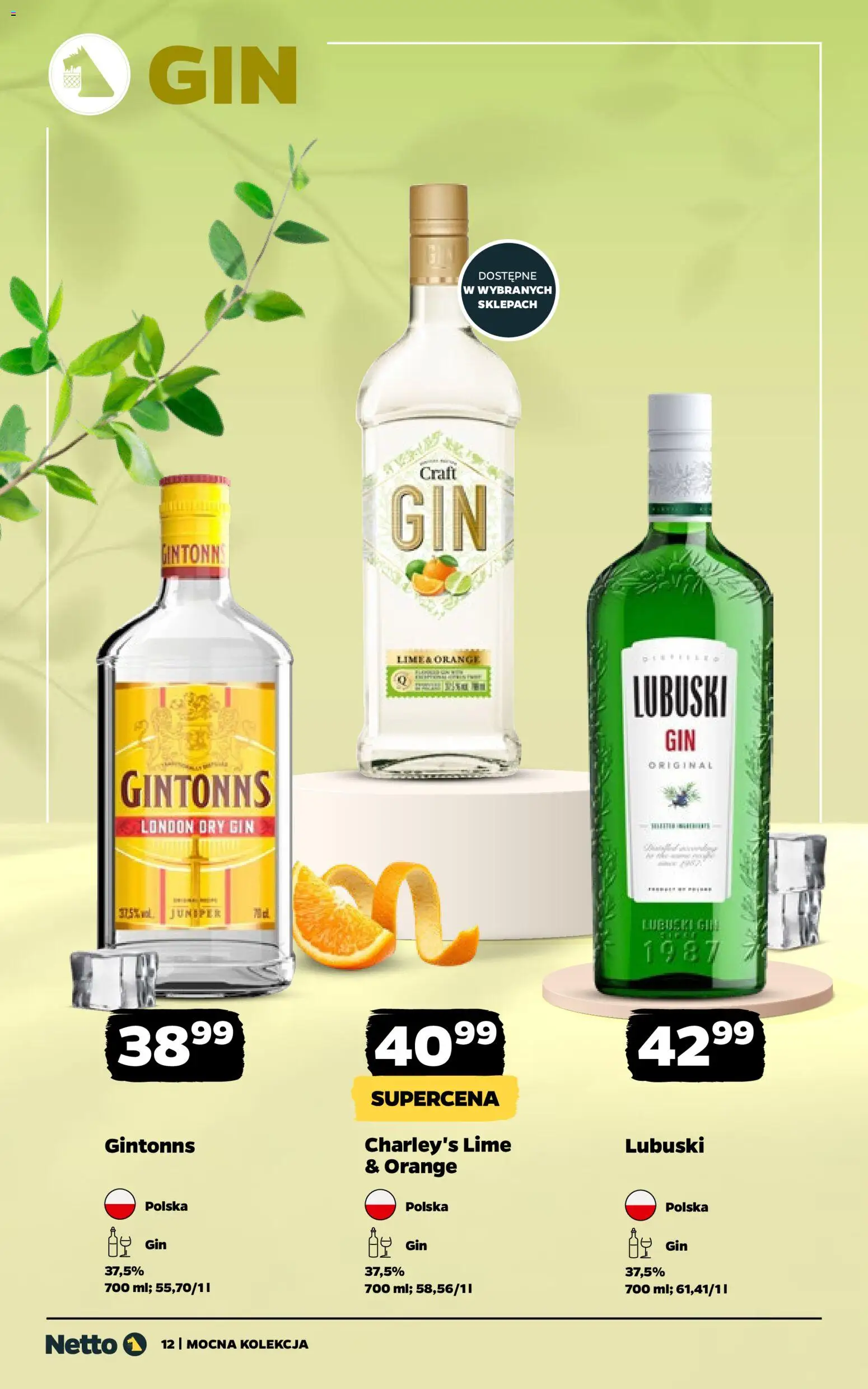 Netto gazetka - Alkohole mocne od 16.03.2026 | Strona: 12 | Produkty: Gin