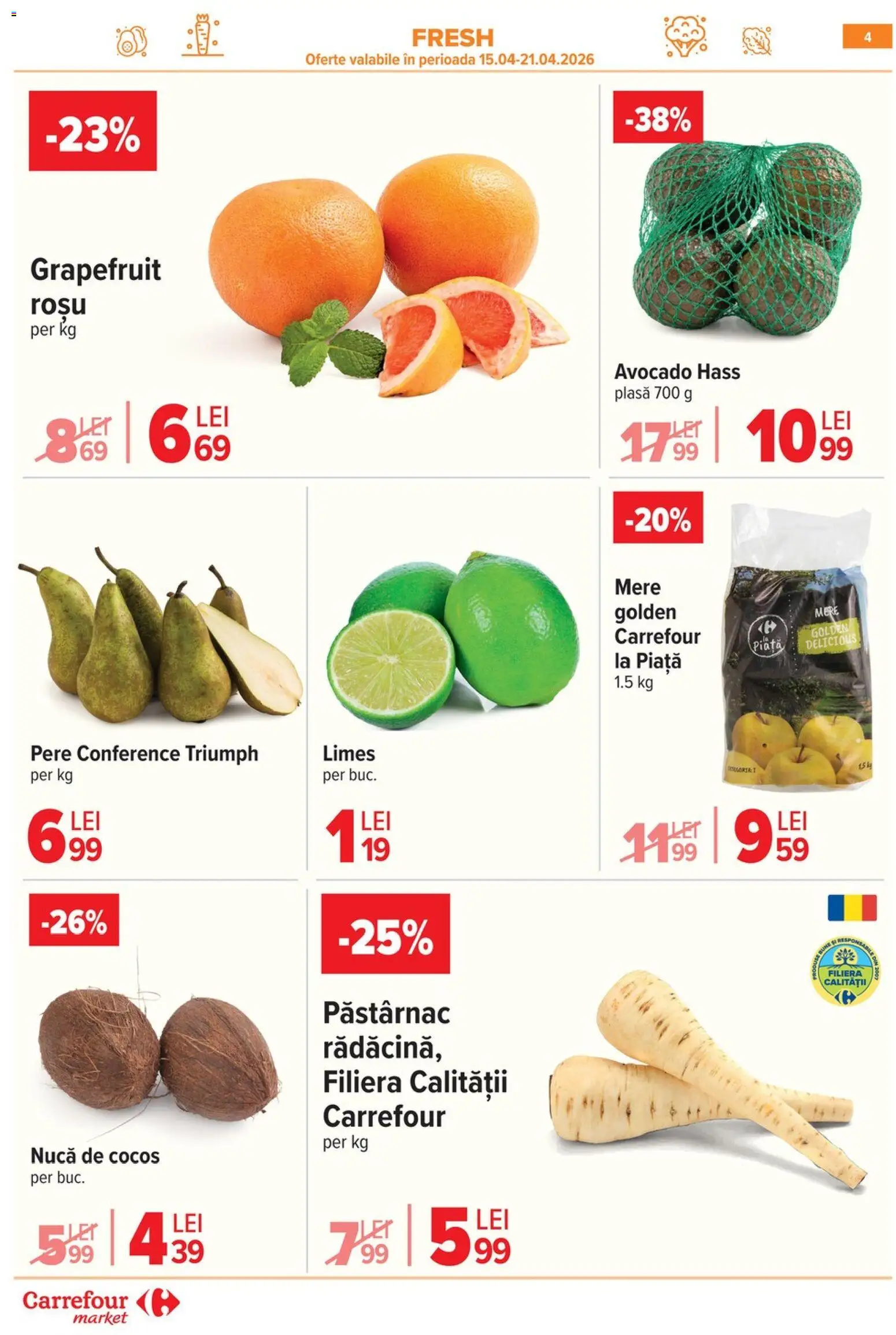 Noul catalog Carrefour – valabil de la 15.04.2026 | Pagină: 6 | Produse: Press Kemik, Mere, Avocado