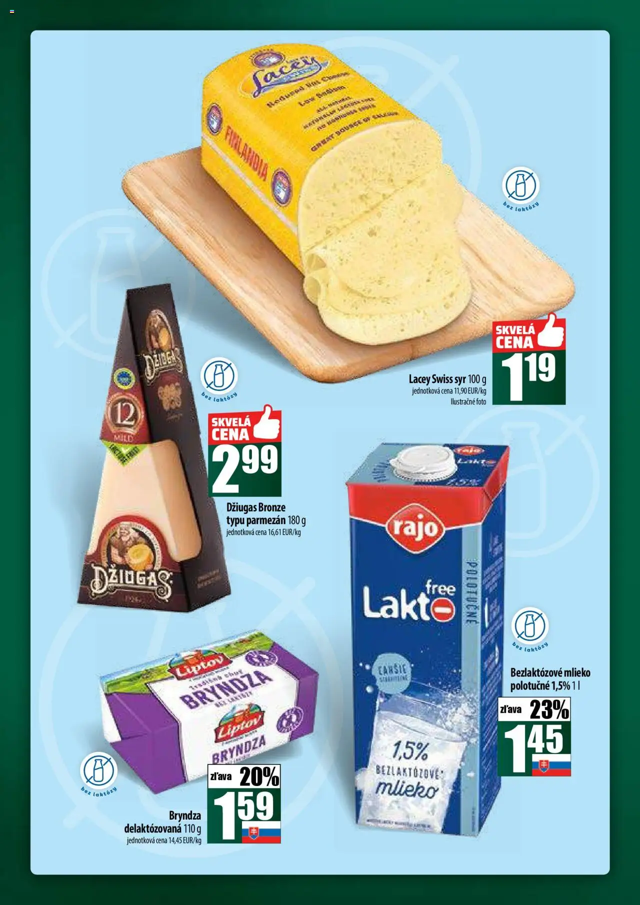 COOP Jednota široká ponuka │ platný od 14.08.2025 | Strana: 30 | Produkty: Syr, Bryndza, Bezlaktózové mlieko, Finlandia