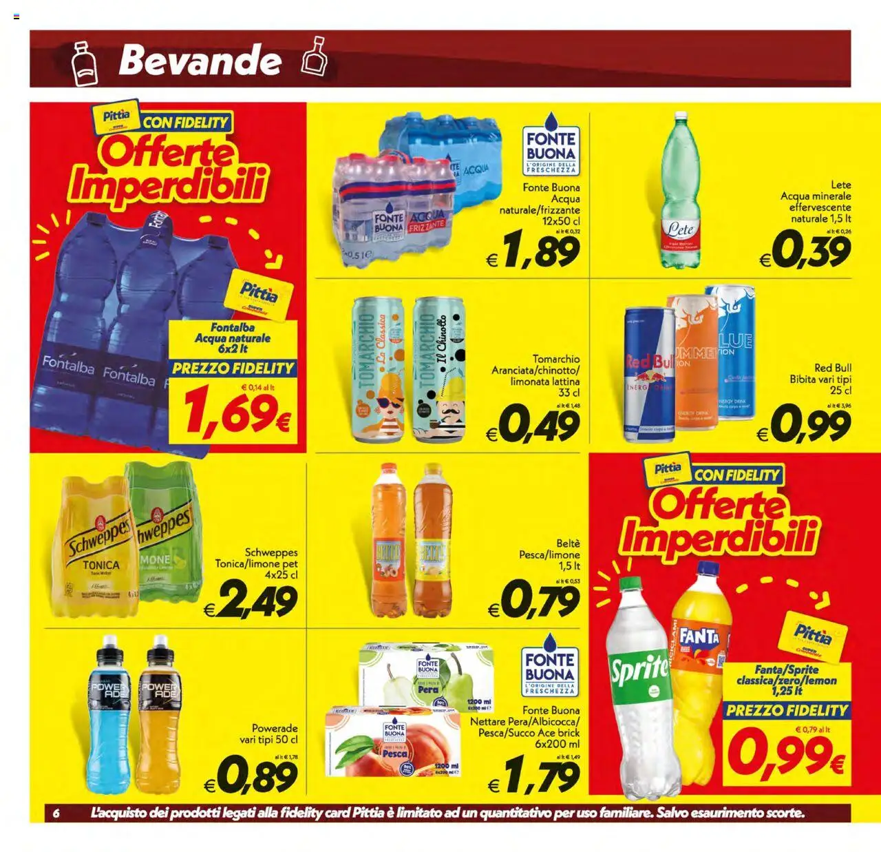 Volantino SuperConveniente del 12.08.2025 | Pagina: 6 | Prodotti: Acqua, Fanta, Bibita, Acqua minerale