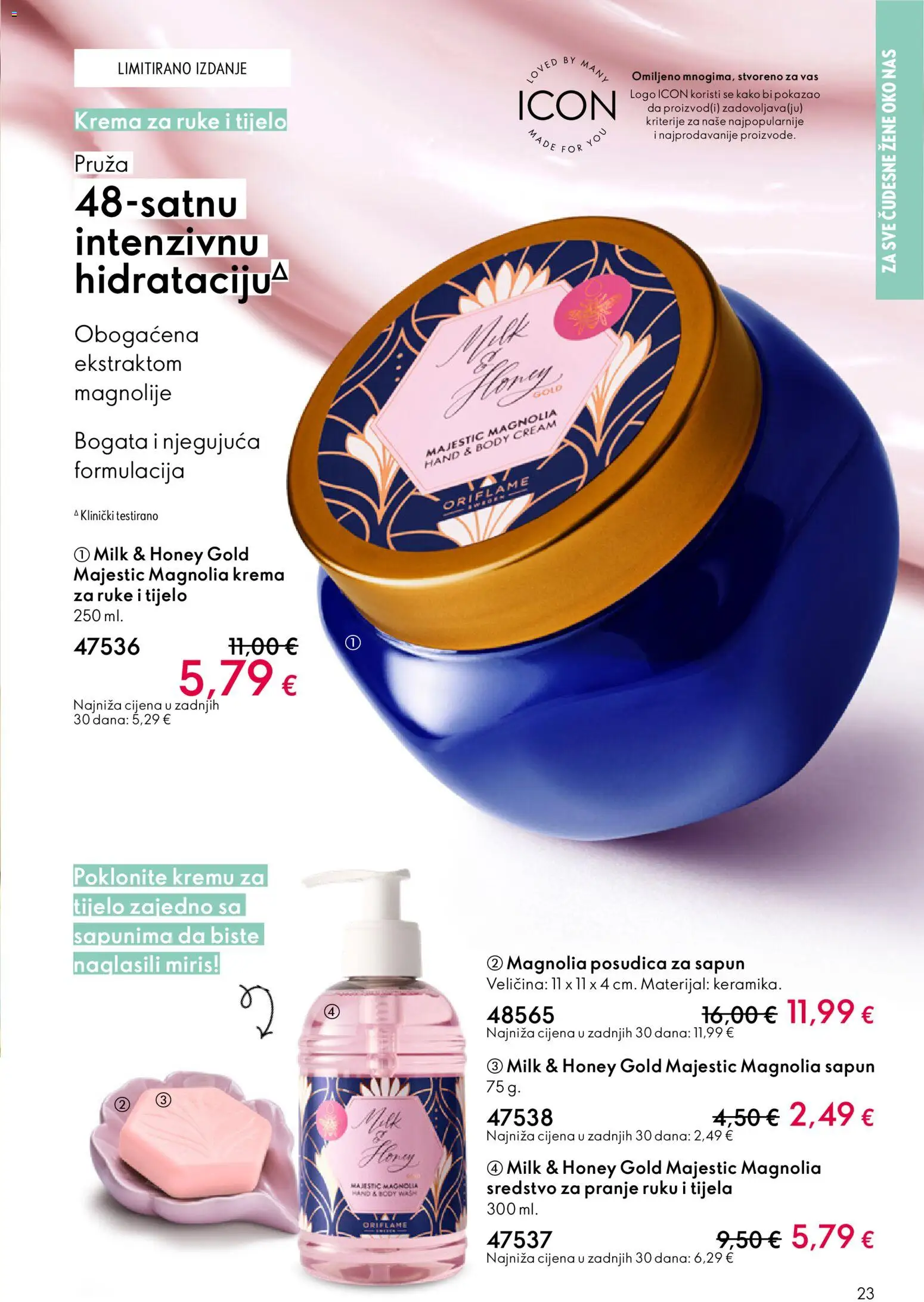 Oriflame katalog | vrijedi od 18.02.2026 | Stranica: 23 | Proizvodi: Miris, Krema za ruke, Sapun, Krema
