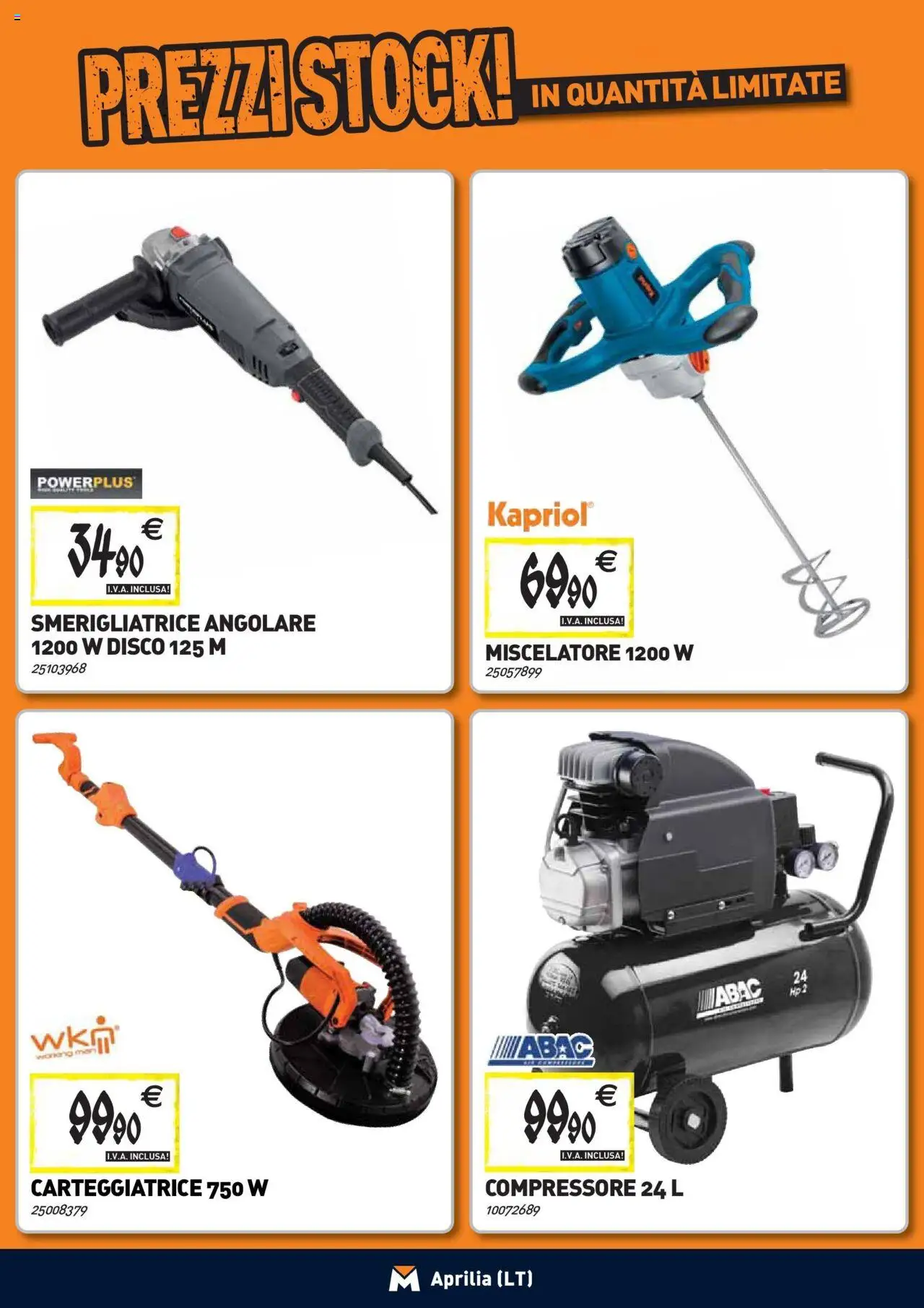 Volantino TECNOMAT del 27.08.2025 | Pagina: 19 | Prodotti: Compressore, Miscelatore, Disco, Smerigliatrice