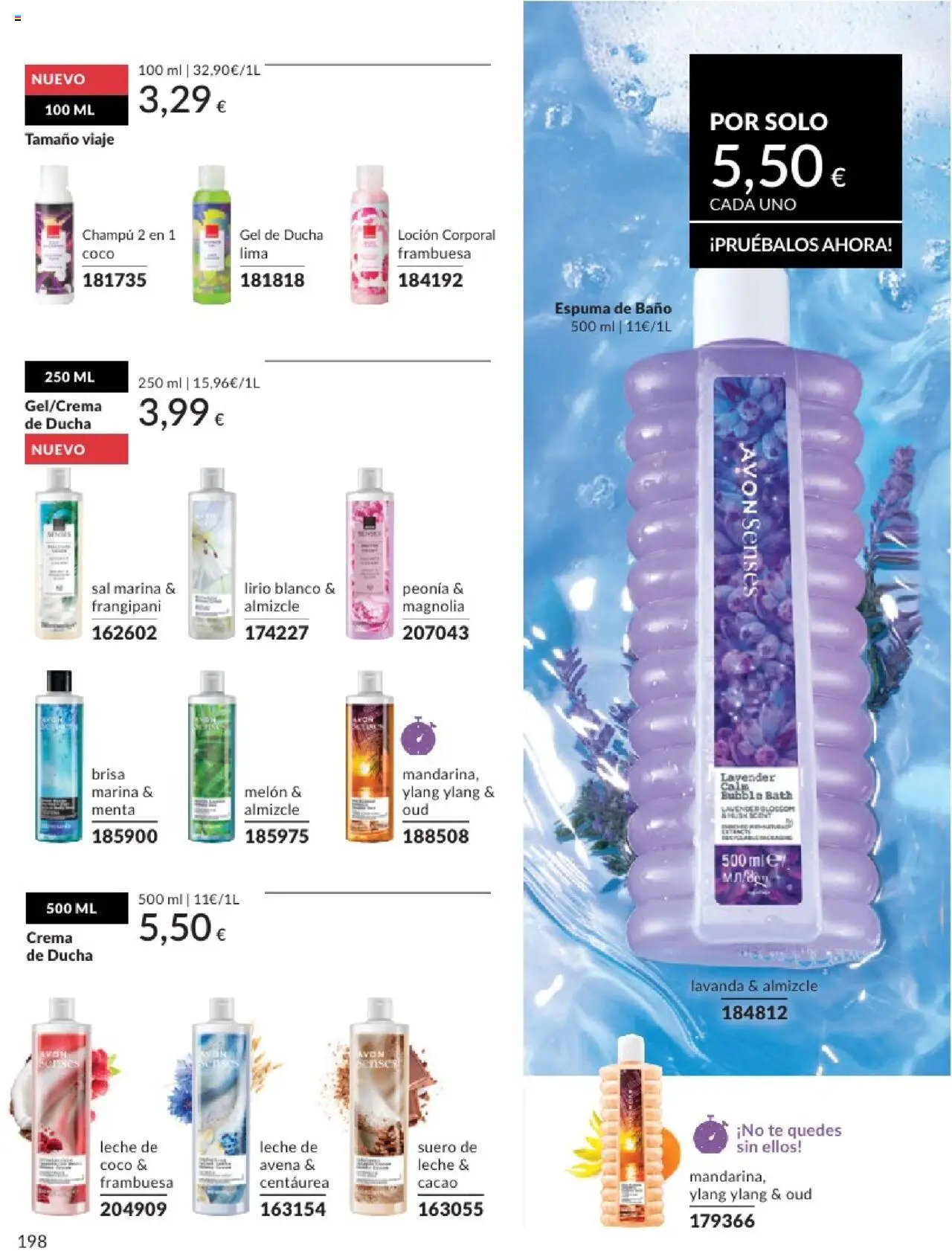 Catálogo AVON campaña 6 │ válido desde el 01.06.2025 | Página: 198 | Productos: Lima, Loción corporal, Crema, Ducha
