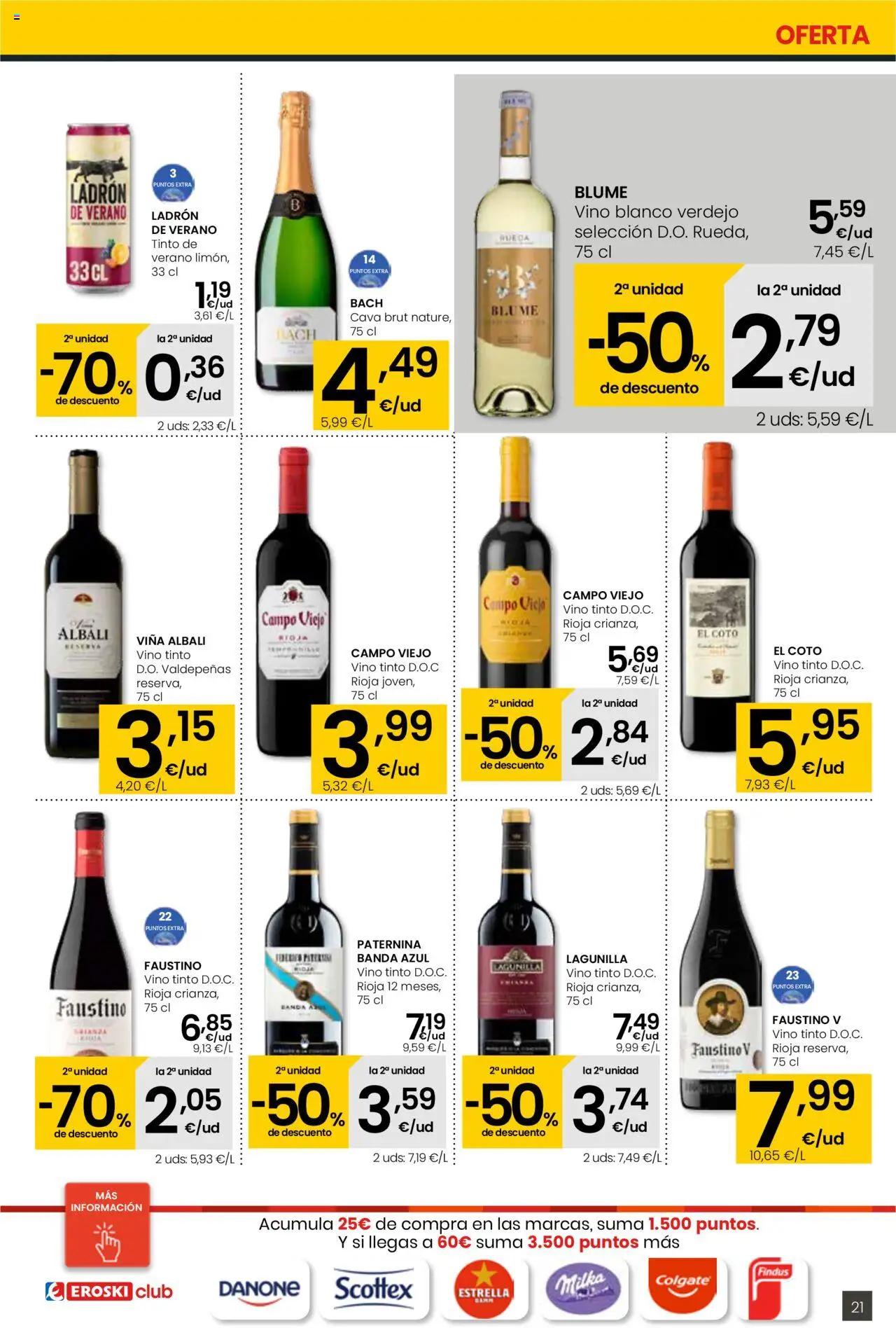 Eroski - Para conquistarte Center │ válido desde el 14.08.2025 | Página: 21 | Productos: Vino