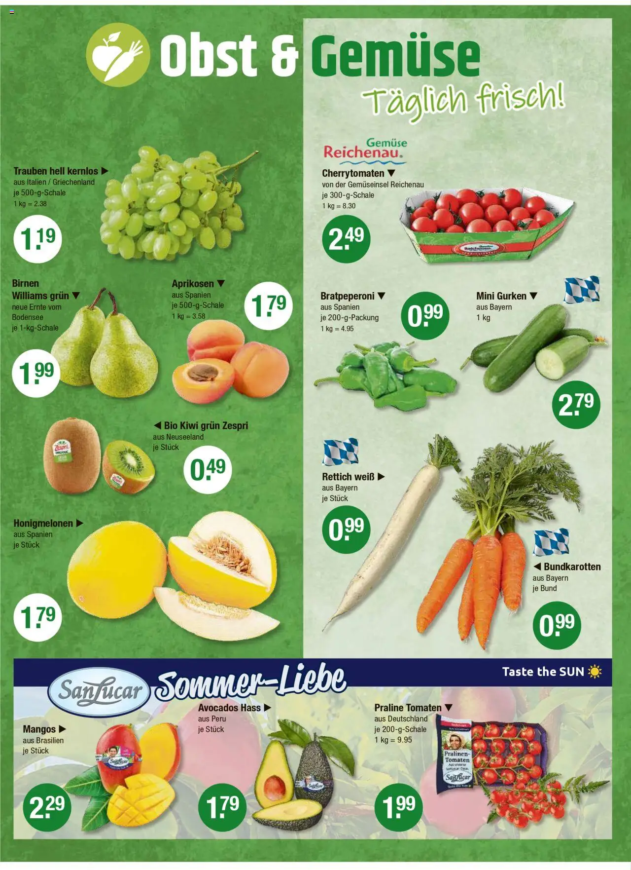 V-Markt - Schwaben/Oberbayern - gültig ab dem 28.08.2025 | Seite: 4 | Produkte: Tomaten, Gemüse, Kiwi, Gurken