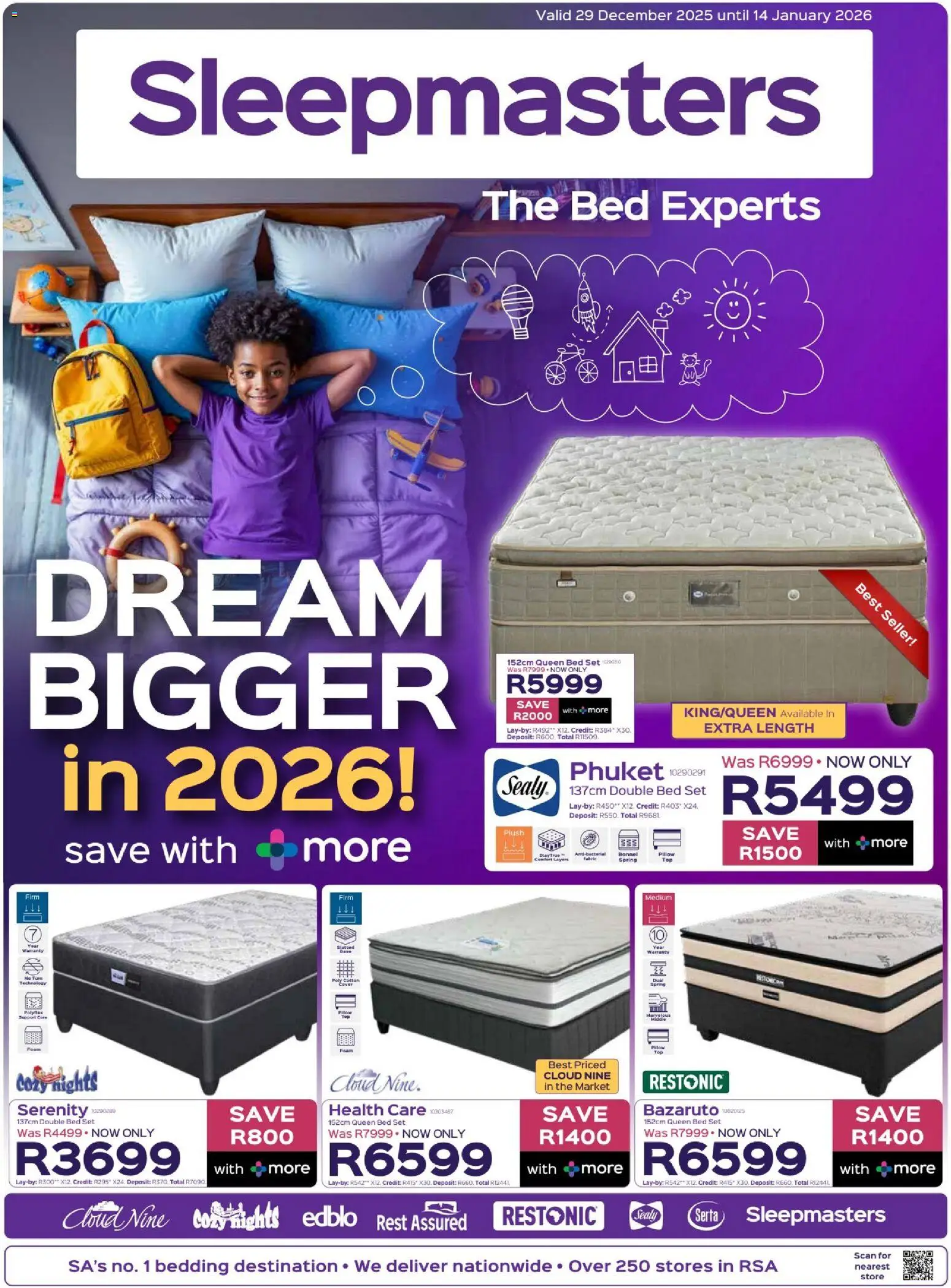 New Sleepmasters catalogue – valid from 29.12.2025 | Page: 1 | Products: Double bed, Queen bed, Bed, Foam
