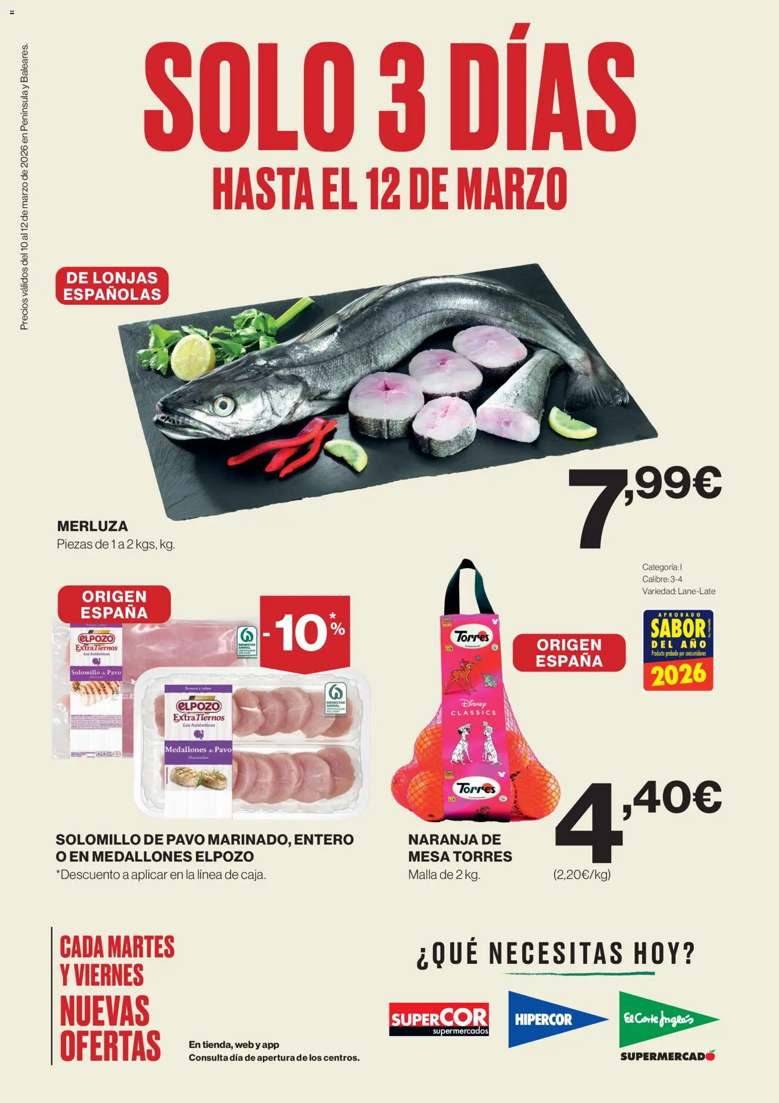 El Corte Inglés ofertas │ válido desde el 10.03.2026 | Página: 1 | Productos: Medallones, Mesa