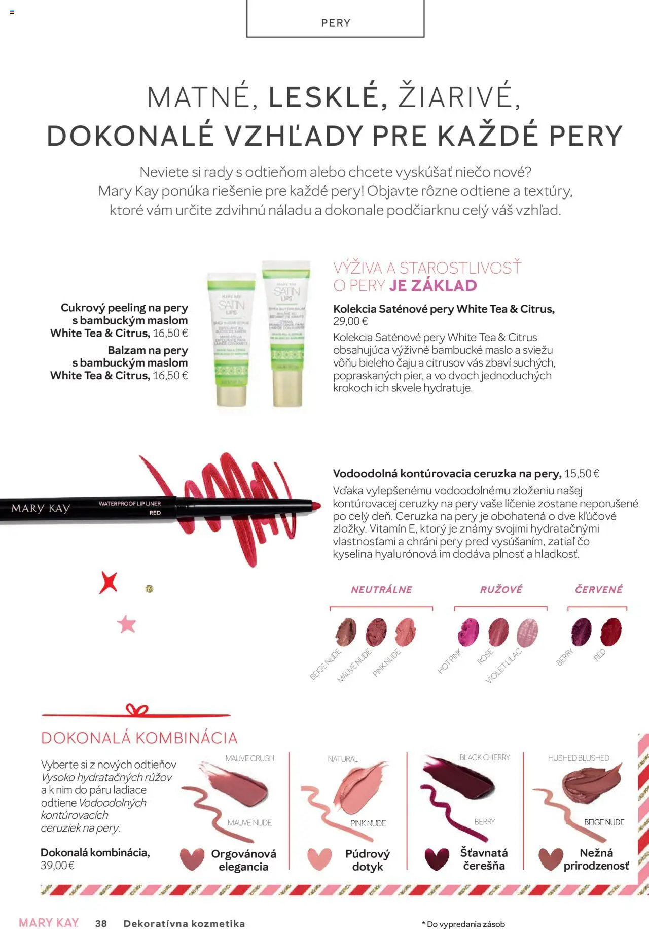 Nové Mary Kay akcie – leták je platný od 01.10.2025 | Strana: 38 | Produkty: Maslo, Ceruzka, Peeling
