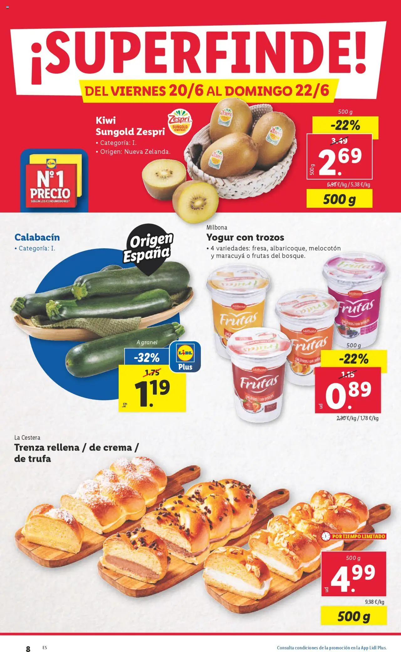 Lidl catálogo MAD │ válido desde el 16.06.2025 | Página: 18 | Productos: Calabacín, Yogur, Kiwi, Crema
