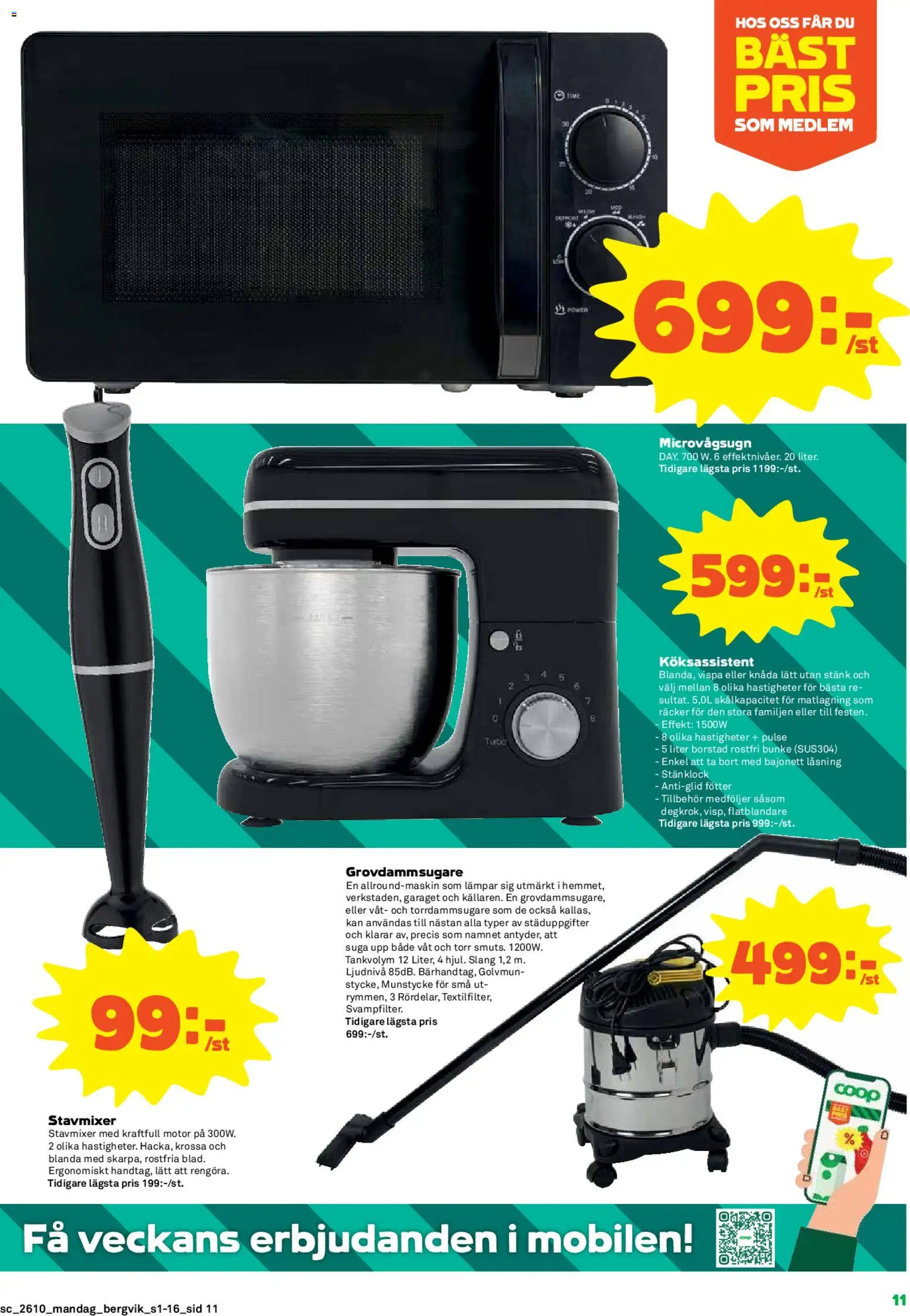 Stora Coop reklamblad aktuell från 02.03.2026 | Sida: 11 | Produkter: Stavmixer
