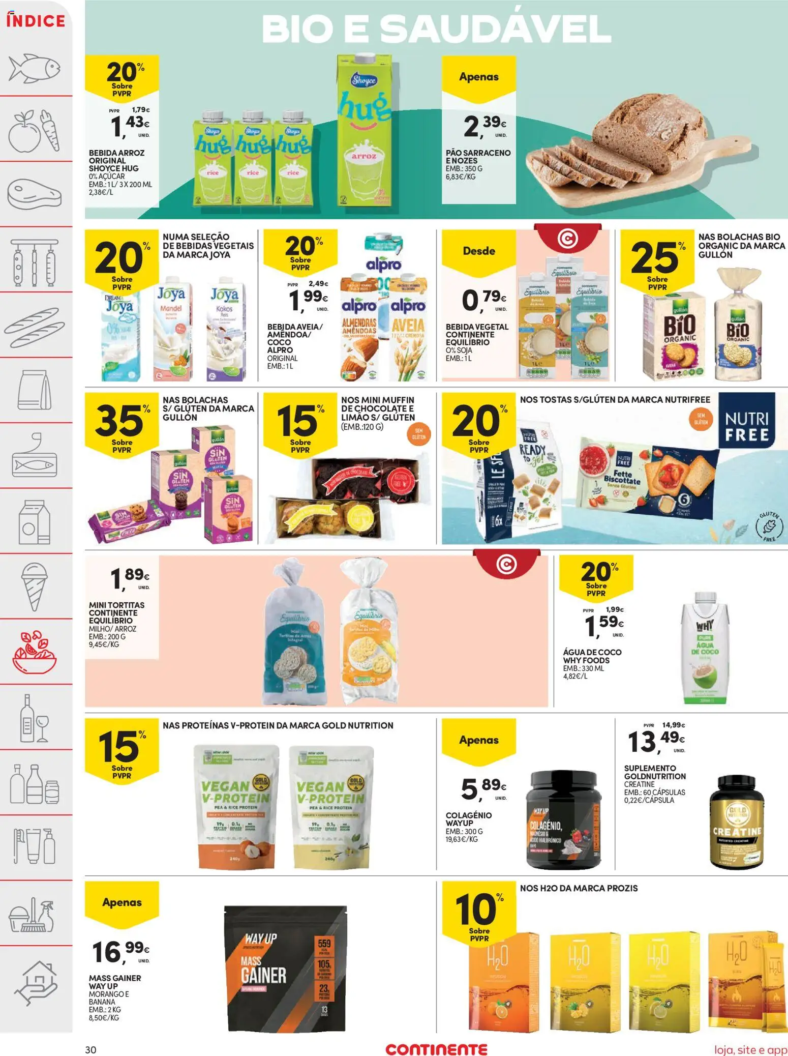 Continente folheto │ válido de 03.02.2026 | Página: 30 | Produtos: Soja, Aveia, Arroz, Bebida