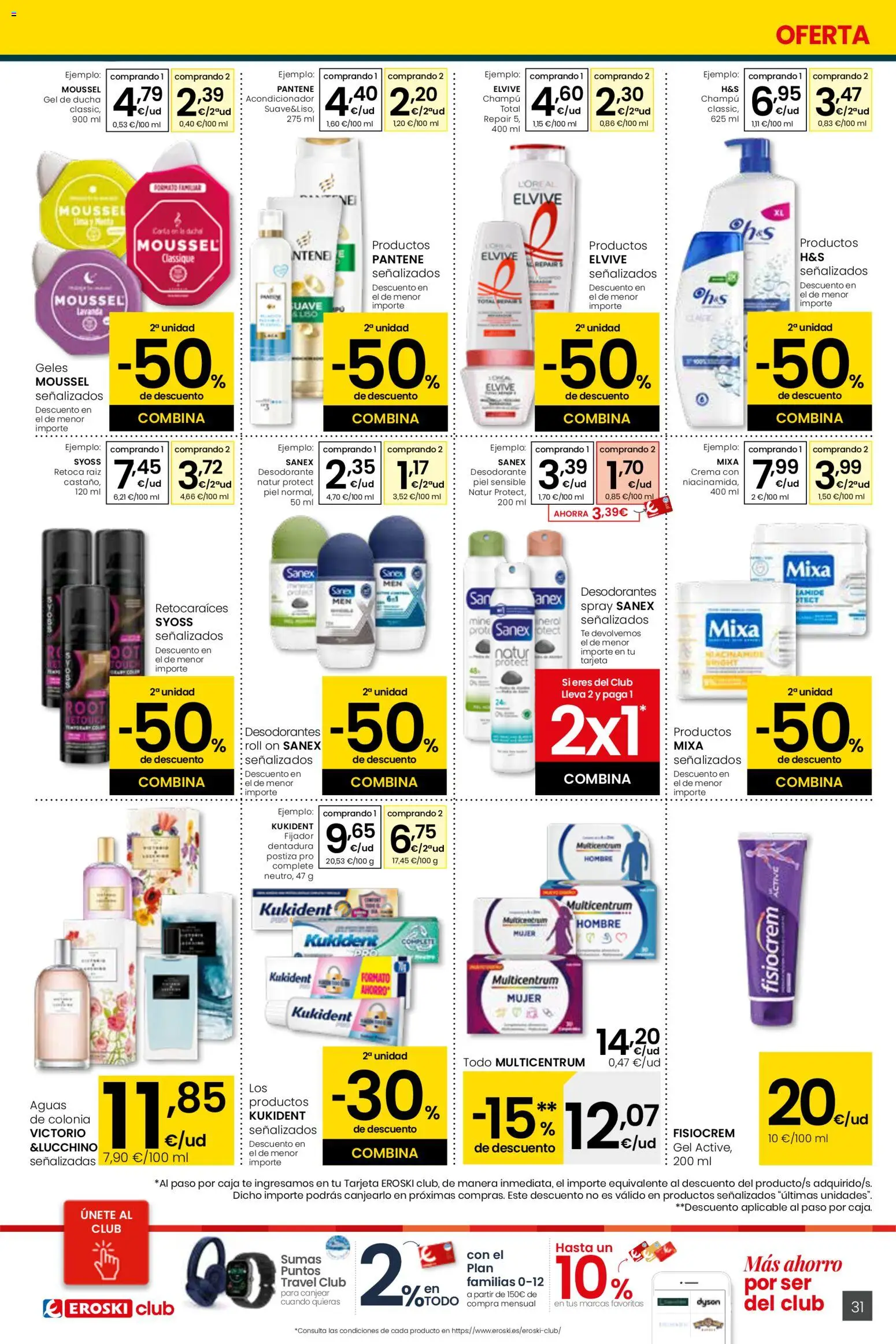 Eroski - Siempre a buen precio Center │ válido desde el 12.02.2026 | Página: 31 | Productos: Colonia, Desodorante, Té, Caja