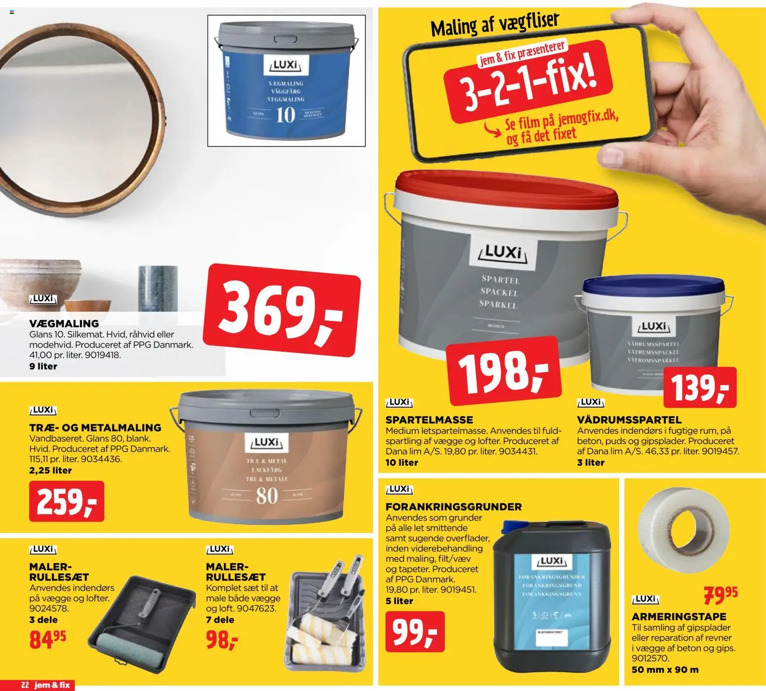 Jem & fix tilbudsavis – gyldig fra 15.03.2026 | Side: 22 | Produkter: Spartelmasse, Søm, Maling