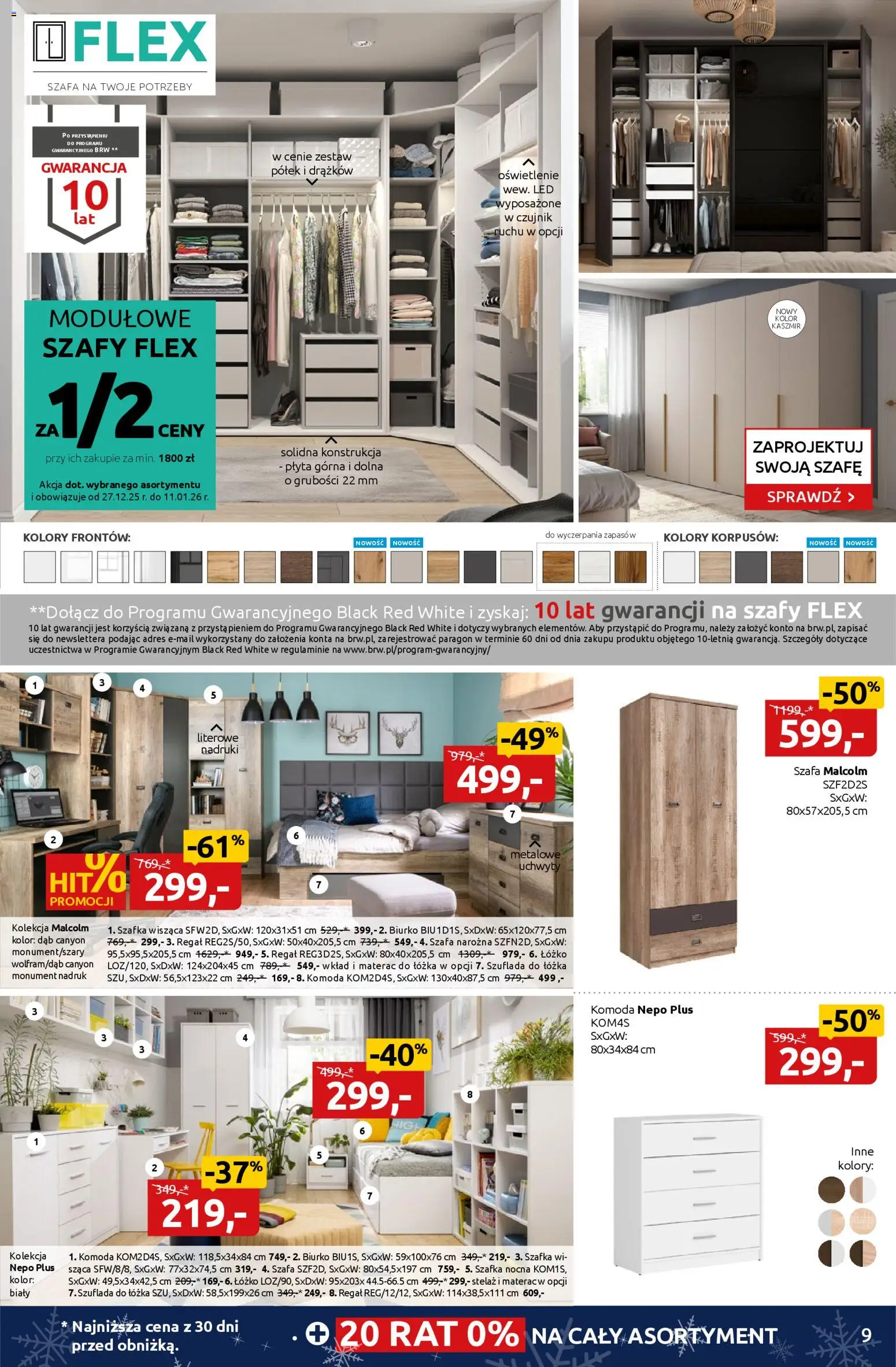 Black Red White promocje od 24.12.2025 | Strona: 9 | Produkty: Materac, Szafa, Komoda, Szafka nocna
