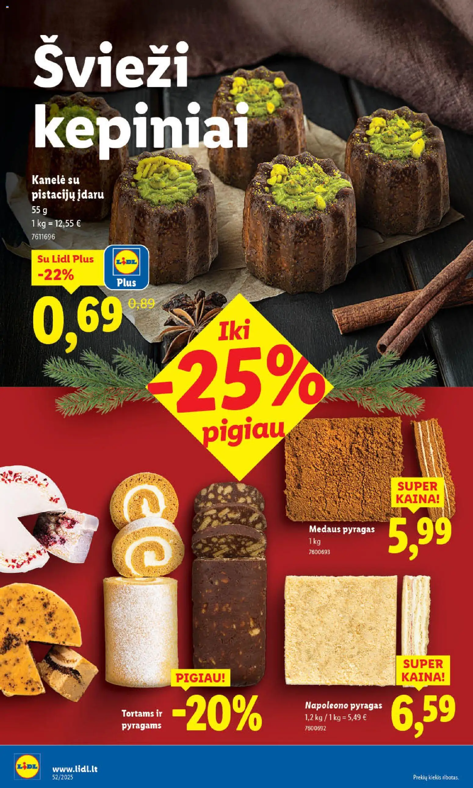 LIDL akcijos nuo 26.12.2025 | Puslapis: 6 | Prekių: Pyragas