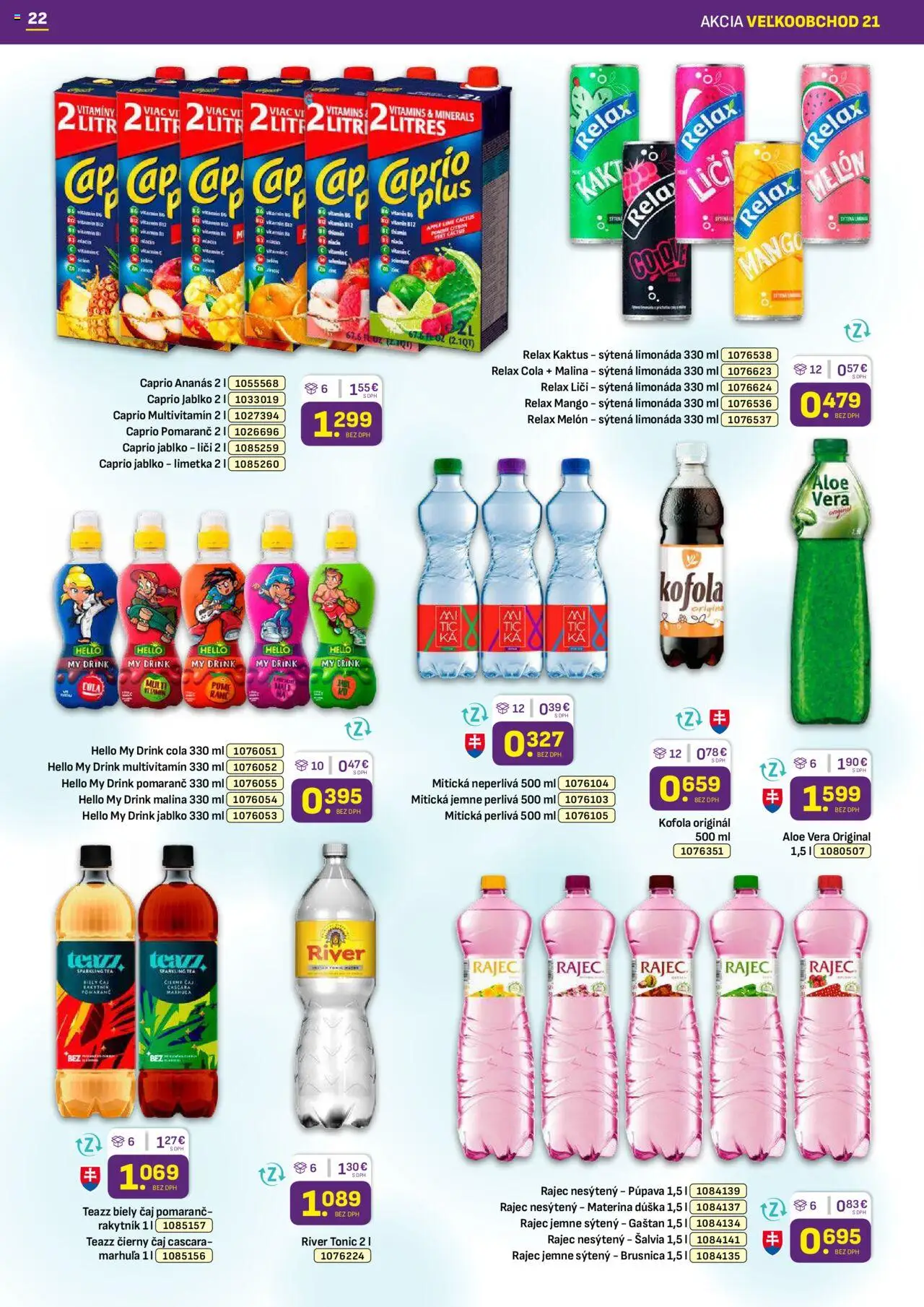 Nové Libex akcie – leták je platný od 20.10.2025 | Strana: 22 | Produkty: Čaj, Mitická, Mango, Melón