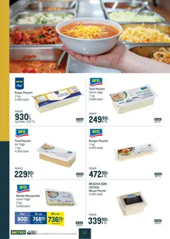 11.02.2026 tarihinden itibaren geçerli olan Metro kataloğu önizlemesi | Sayfa: 12 | Ürünler: Peynir, Rende