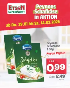ETSAN Peynoos Schafkäse  ab 29.01.2026 gültig