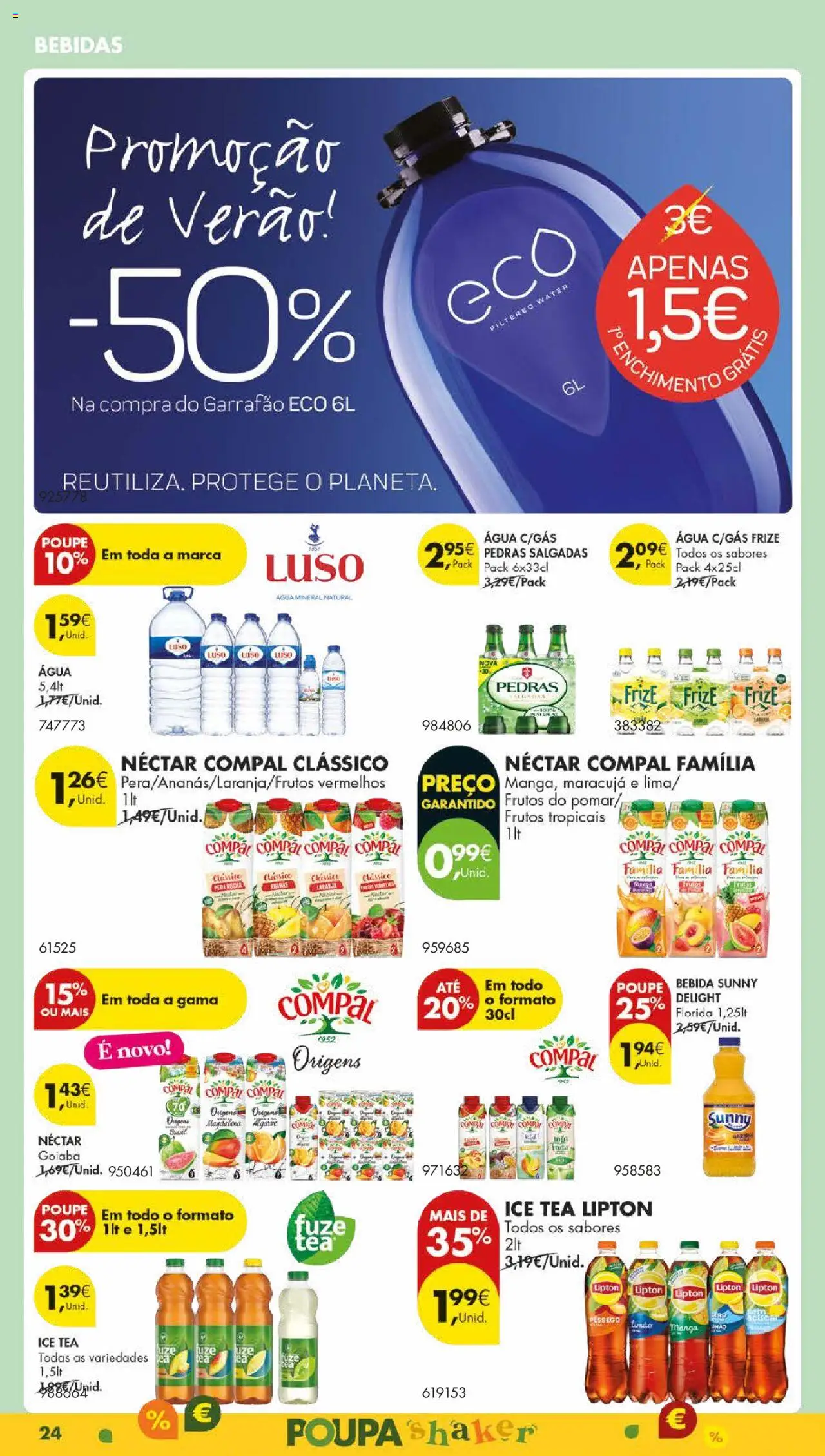 Pingo Doce folheto │ válido de 01.07.2025 | Página: 28 | Produtos: Agua, Açúcar, Água mineral, Bebida