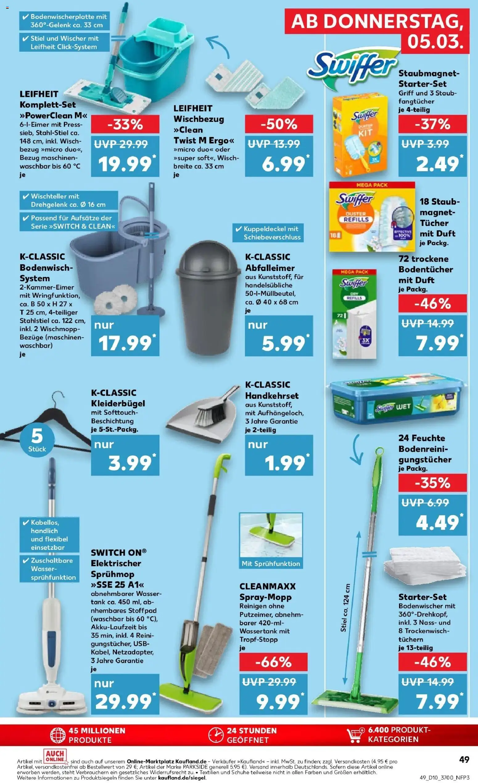 Kaufland Prospekt Berlin	 – gültig ab 02.03.2026 | Seite: 61 | Produkte: USB, Abfalleimer, Wasser, Swiffer