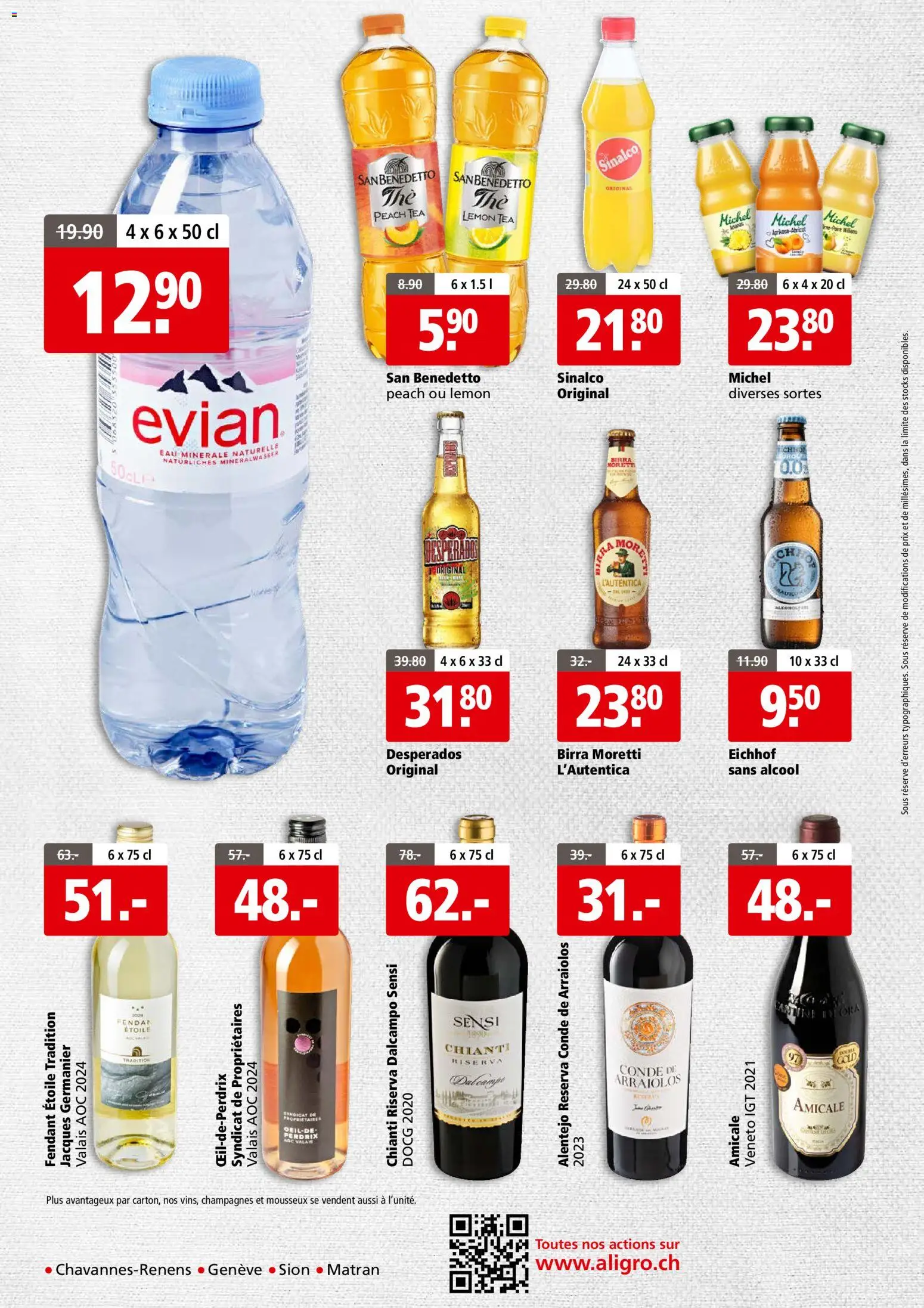 Aligro Aktionen Business Chavannes, Matran, Genève, Sion – gültig ab 12.01.2026 | Seite: 4 | Produkte: Mineralwasser