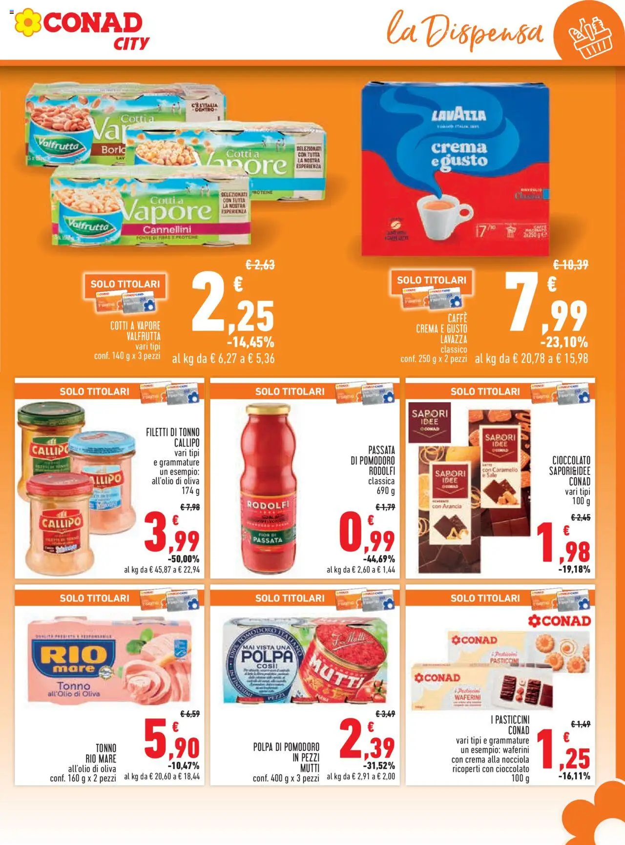 Volantino Conad del 09.10.2025 | Pagina: 9 | Prodotti: Caffè, Cioccolato, Sale, Mutti