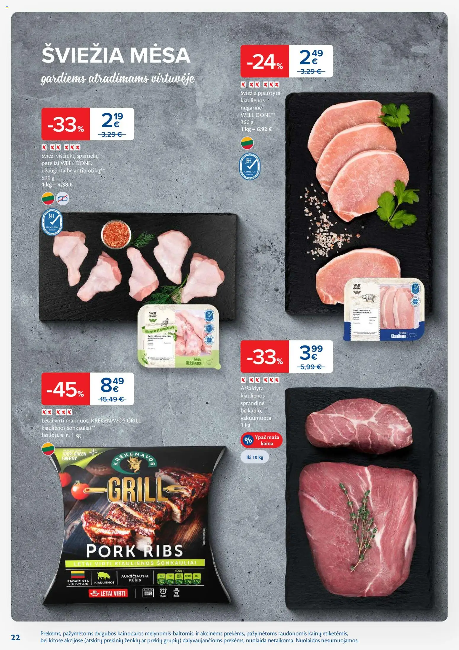MAXIMA akcijos nuo 25.11.2025 | Puslapis: 22 | Prekių: Kiaulienos, Viščiukų, Vištiena