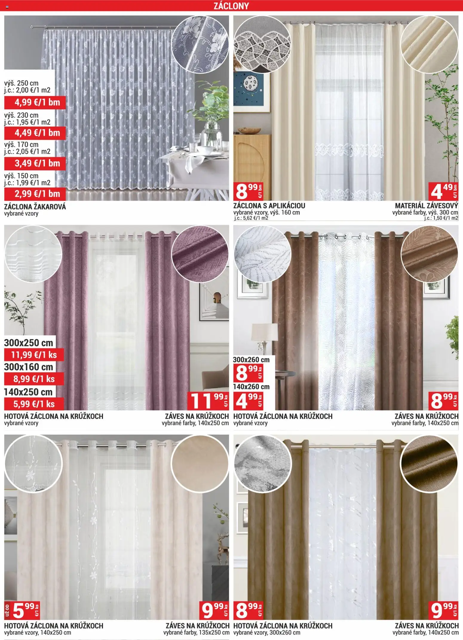 Nové Merkury Market akcie – leták je platný od 01.11.2025 | Strana: 12 | Produkty: Záclony