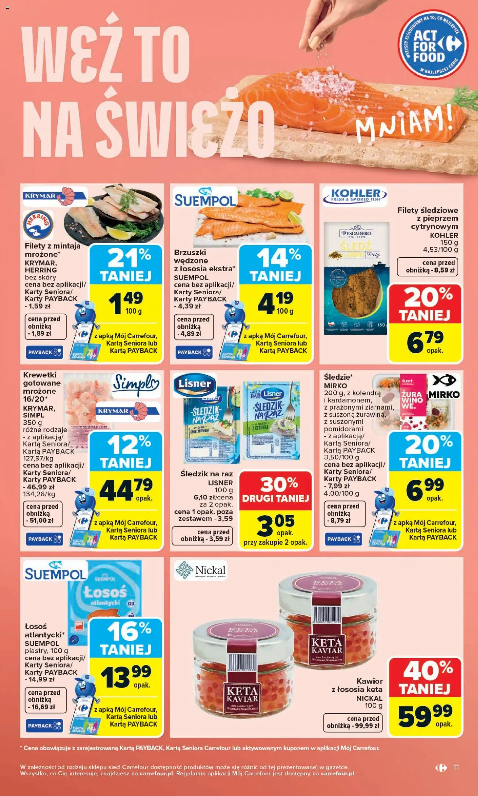 Carrefour gazetka od 27.04.2026 | Strona: 13 | Produkty: Śledź, Toner, Łosoś, Wino
