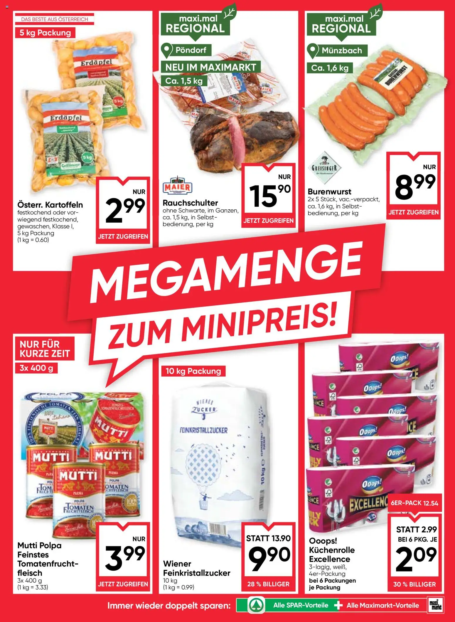 Maximarkt Flugblatt gültig ab 23.04.2026 | Seite: 13 | Produkte: Kartoffeln, Zucker, Tomaten