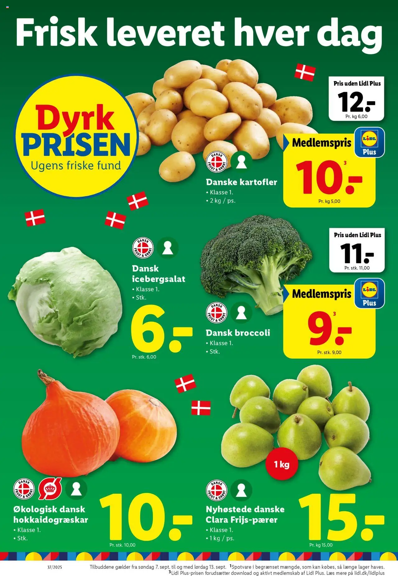 Lidl tilbudsavis – gyldig fra 11.09.2025 | Side: 15 | Produkter: Kartofler, Broccoli, Søm, Icebergsalat