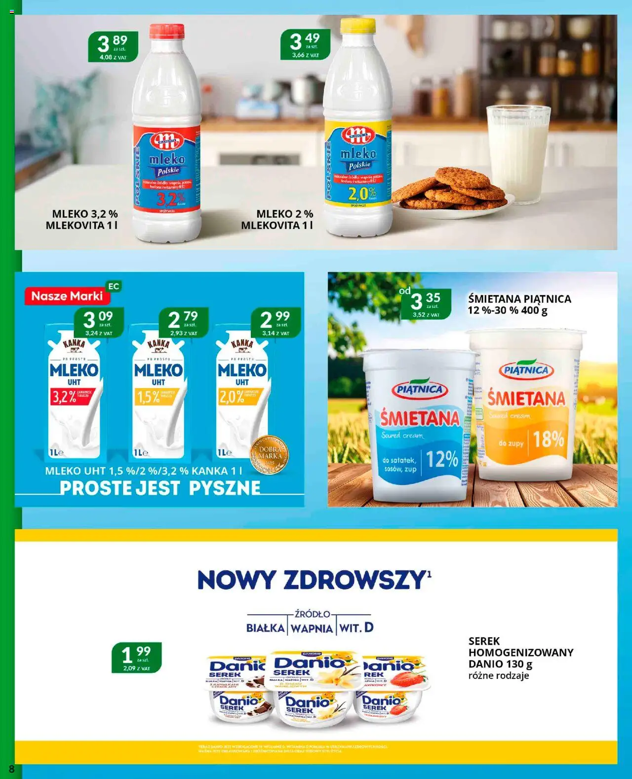 Eurocash Gazetka od 22.09.2025 | Strona: 8 | Produkty: Czekolady, Serek, Mleko, Śmietana