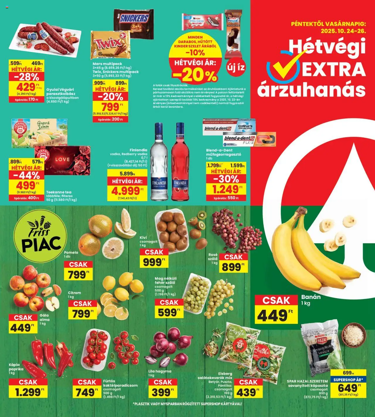Interspar akciós ujság - amely érvényes a következő dátumtól: 24.10.2025 | Oldal: 19 | Termékek: Káposzta, Alma, Tea, Hagyma