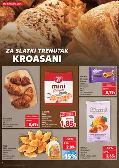 MILKA Kroasan Choco, Kroasan punjen čokoladom ili vanilijom 50 g - Pregled kataloga iz trgovine Kaufland, vrijedi od 28.01.2026 | Stranica: 4
