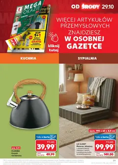 Pogląd oferty "Kaufland gazetka" - ważna od 29.10.2025 | Strona: 59 | Produkty: Karta, Czajnik, Materac, Materac składany