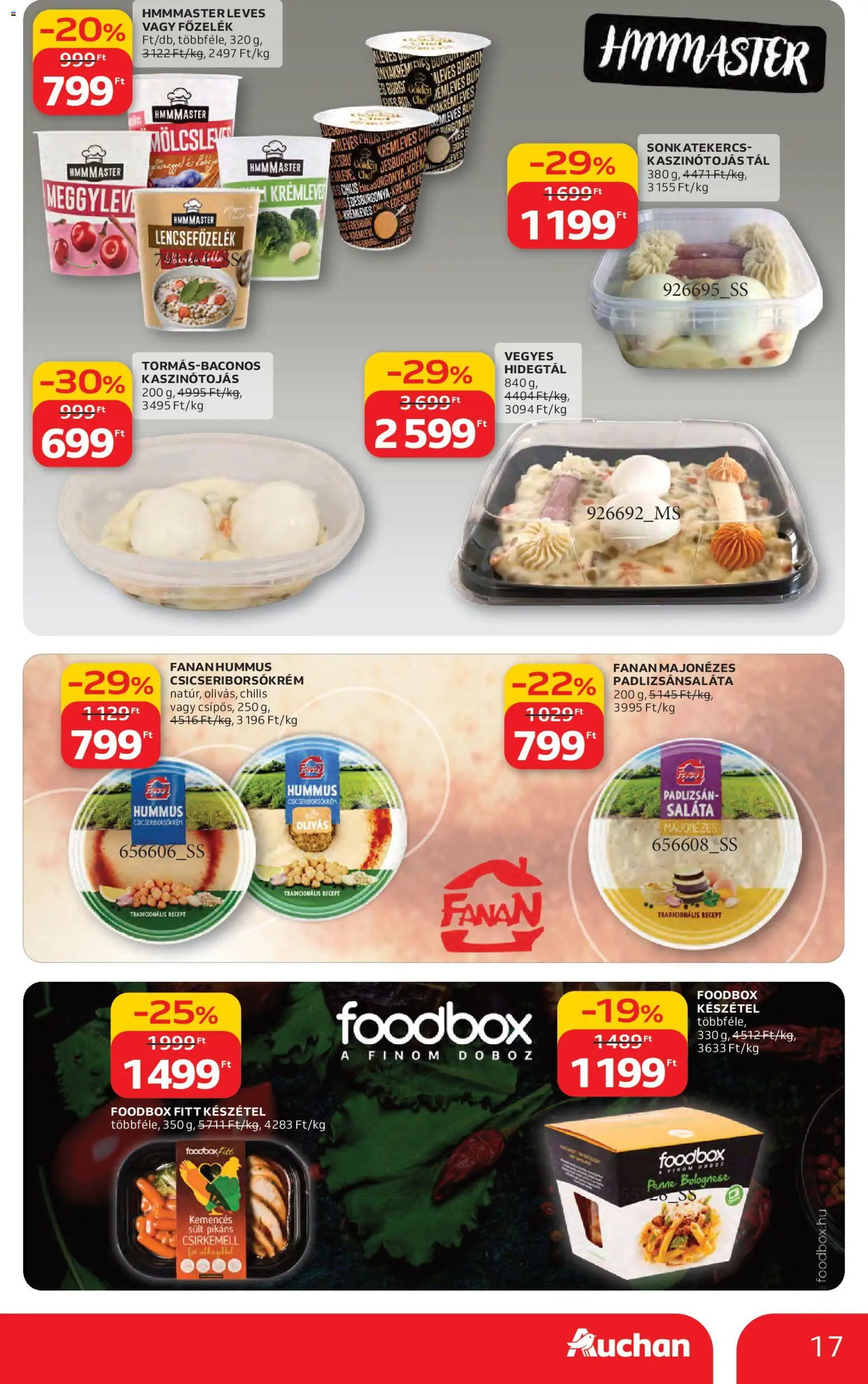 Auchan akciós ujság - amely érvényes a következő dátumtól: 12.02.2026 | Oldal: 17 | Termékek: Padlizsán, Burgonya, Doboz, Készétel