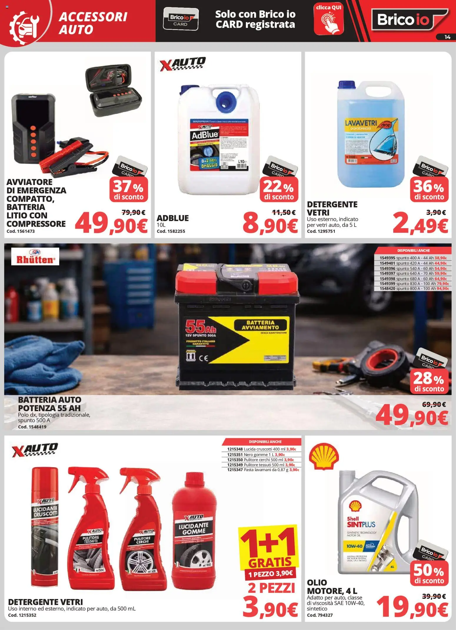 Volantino Brico io del 02.04.2026 | Pagina: 14 | Prodotti: Detergente, Compressore, Pasta, Polo