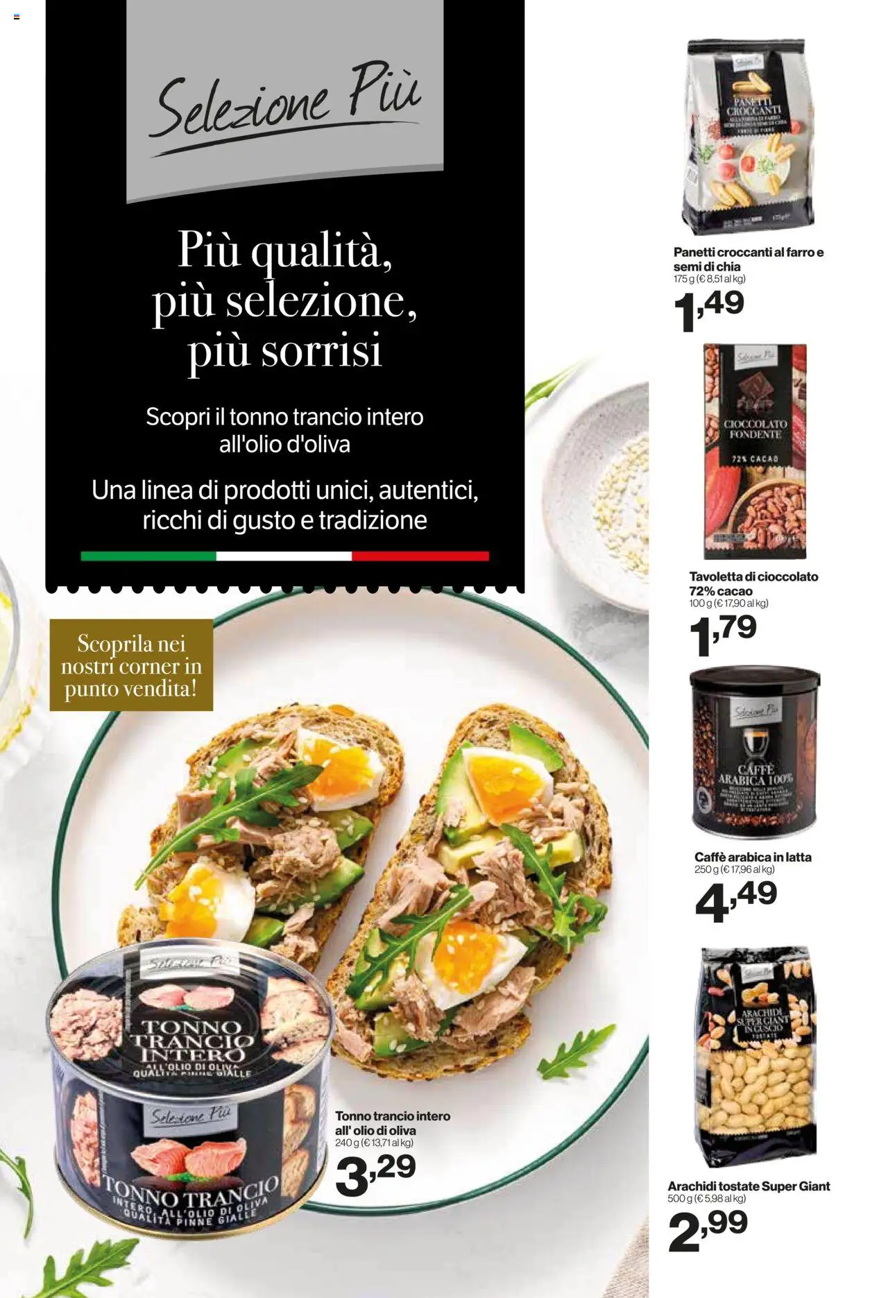 Volantino IN's del 22.10.2025 | Pagina: 16 | Prodotti: Caffè, Cioccolato, Tonno, Farro