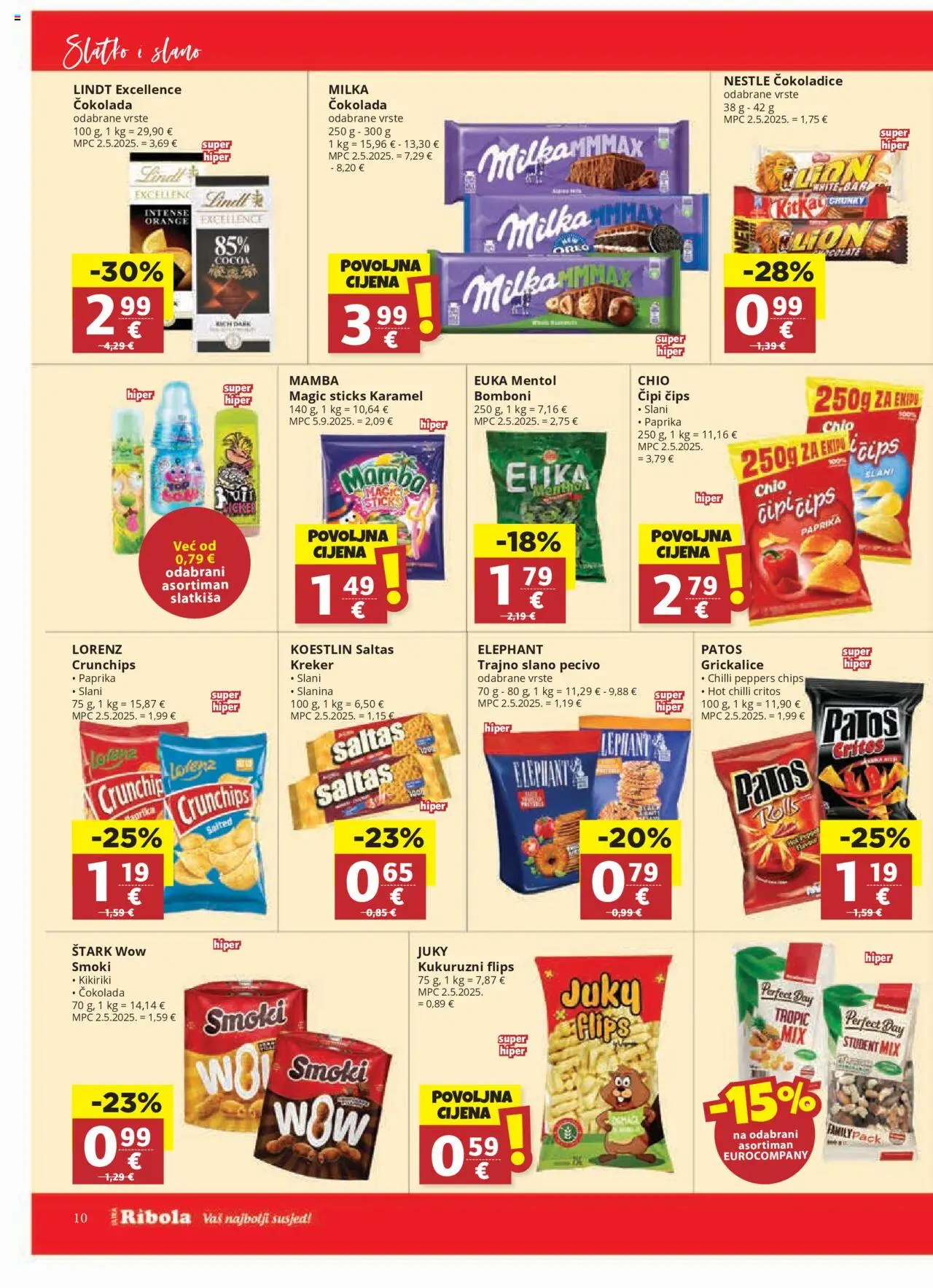 Ultra Gros katalog | vrijedi od 01.10.2025 | Stranica: 10 | Proizvodi: Flips, Čokolada, Slanina, Milka