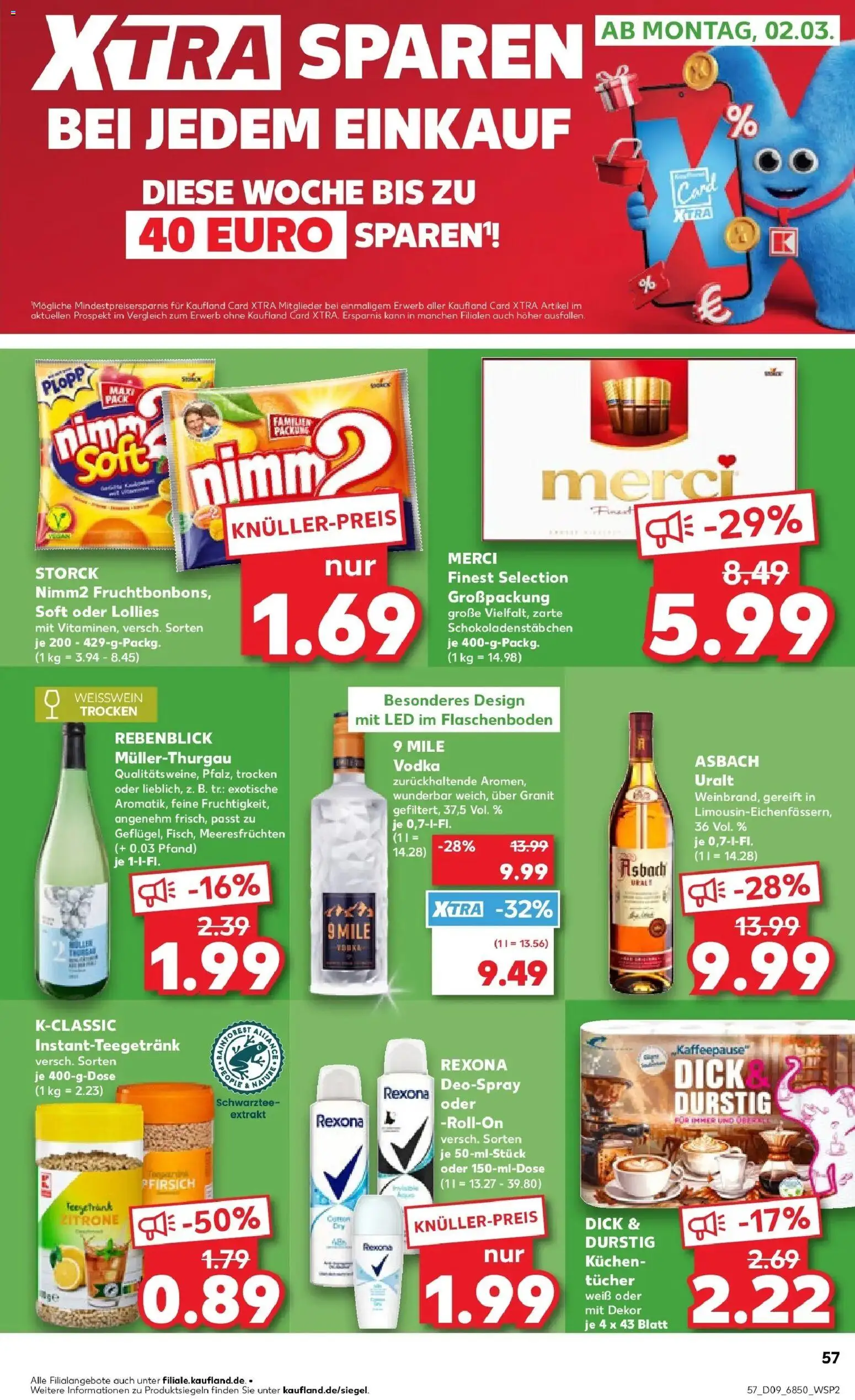 Kaufland prospekt Markt Schwaben	 – gültig ab 26.02.2026 | Seite: 57 | Produkte: Weißwein, Zitrone, Kuchen, Asbach