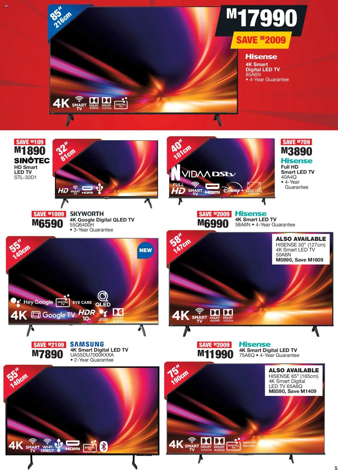 OK Furniture - Lesotho Specials │ valid from 20.08.2025 | Page: 5 | Products: Audio, TV