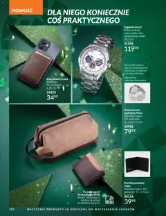 Pogląd oferty "Avon Katalog 12 2025" - ważna od 01.12.2025 | Strona: 184 | Produkty: Zegarek, Portfel, Baterie