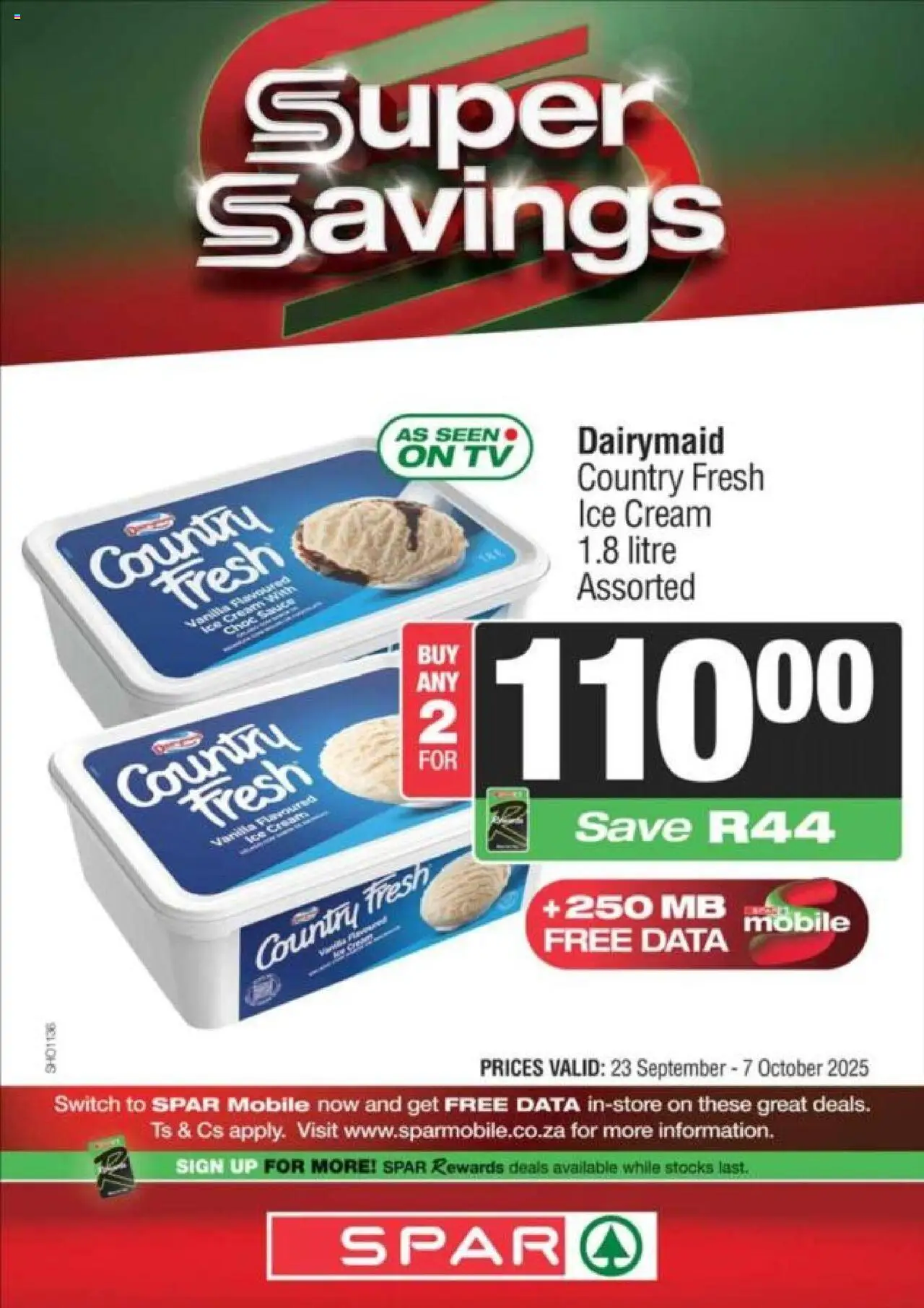 New Spar catalogue – valid from 23.09.2025 | Page: 14 | Products: TV, Switch, Ice cream, Sauce