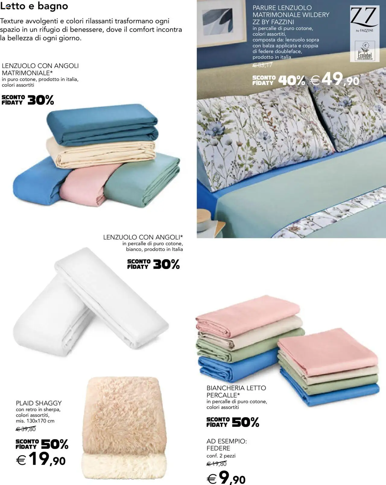 Volantino Esselunga S del 09.10.2025 | Pagina: 12 | Prodotti: Plaid, Letto, Bagno