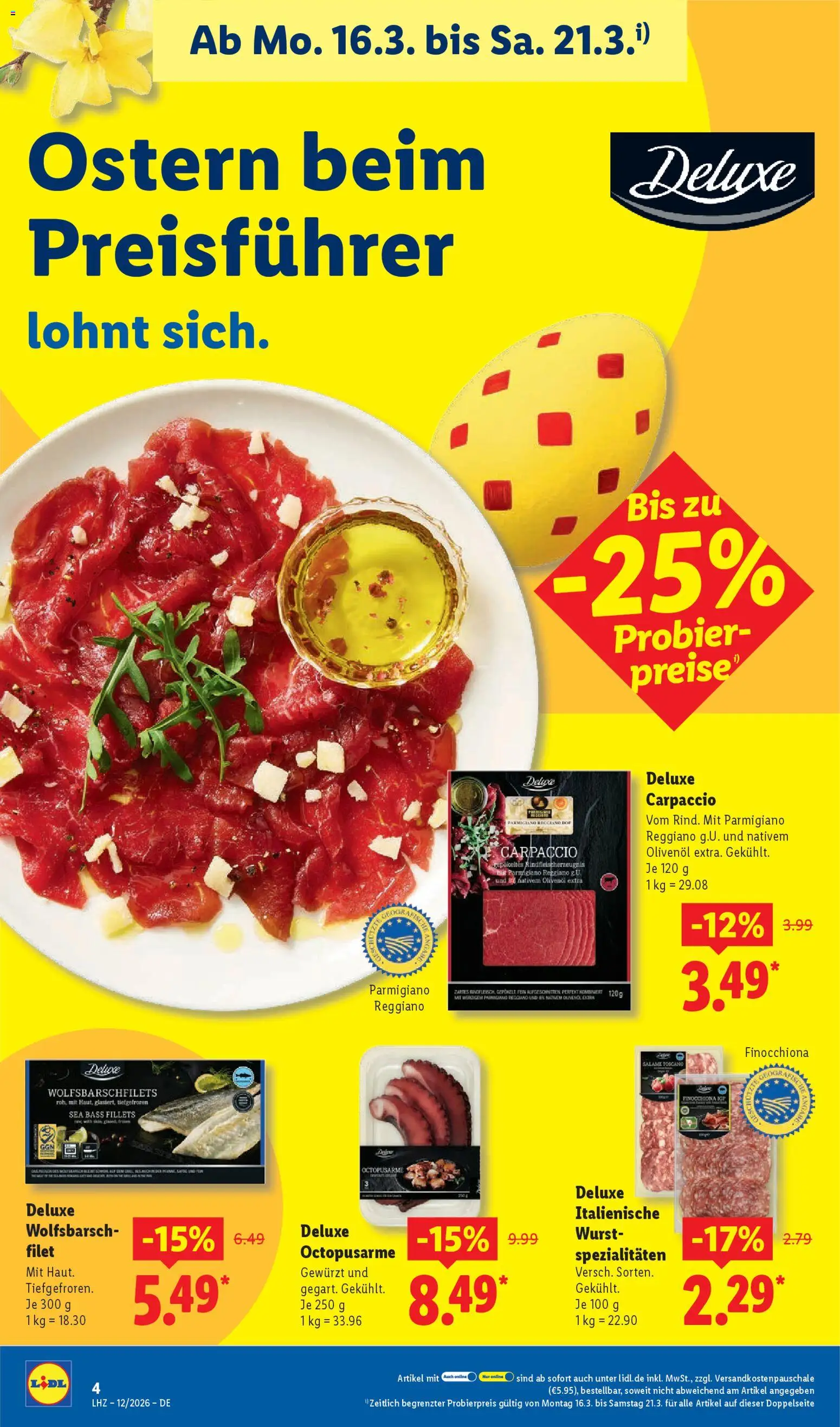 Lidl Prospekt Uffenheim – gültig ab 16.03.2026 | Seite: 10 | Produkte: Olivenol, Wurst