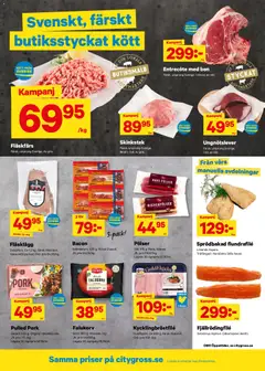 City Gross erbjudanden - Förhandsvisning av reklamblad från butik City Gross aktuell från 02.03.2026 | Sida: 2 | Produkter: Bacon, Entrecote, Falukorv