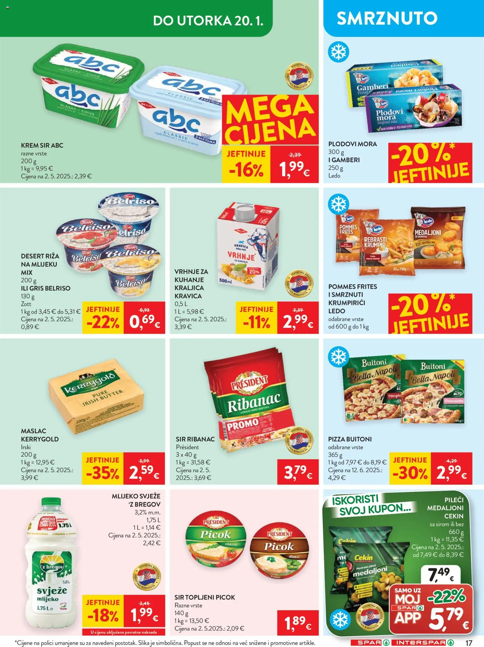 Spar katalog | vrijedi od 14.01.2026 | Stranica: 19 | Proizvodi: Krem sir, Mlijeko, Riža, Krumpir